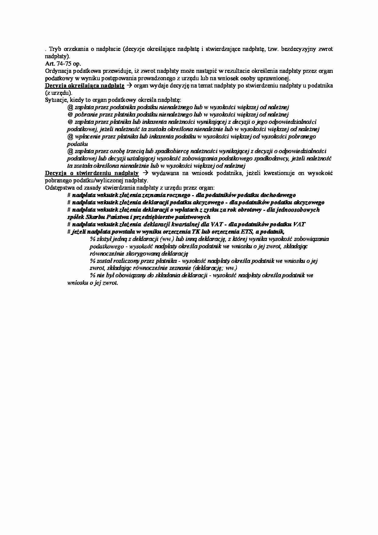 orzekanie o nadpłacie - omówienie - strona 1