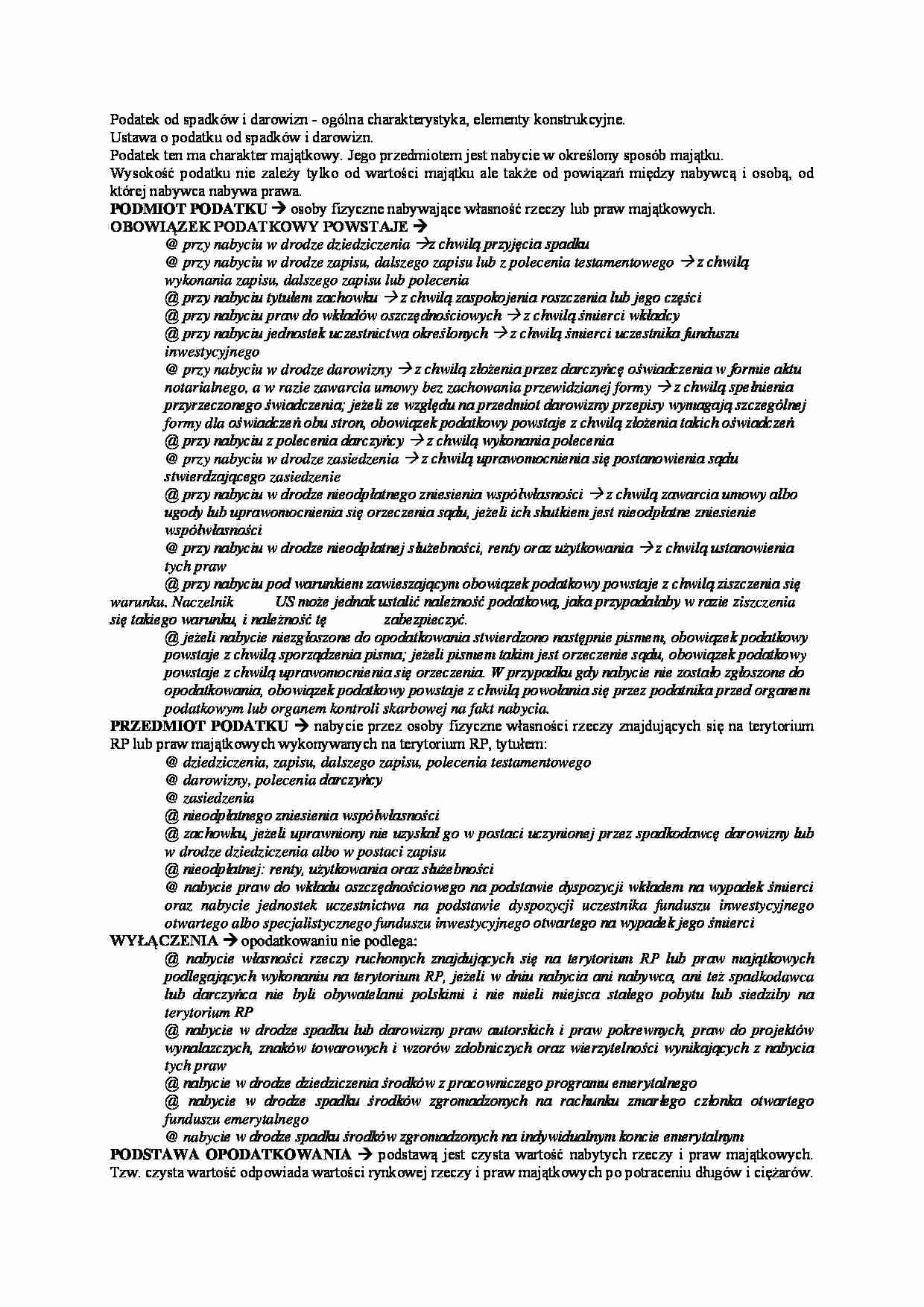 podatek od darowizn - omówienie - strona 1