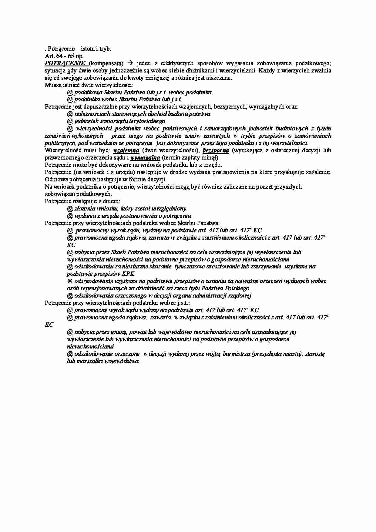 potrącenie - omówienie - strona 1