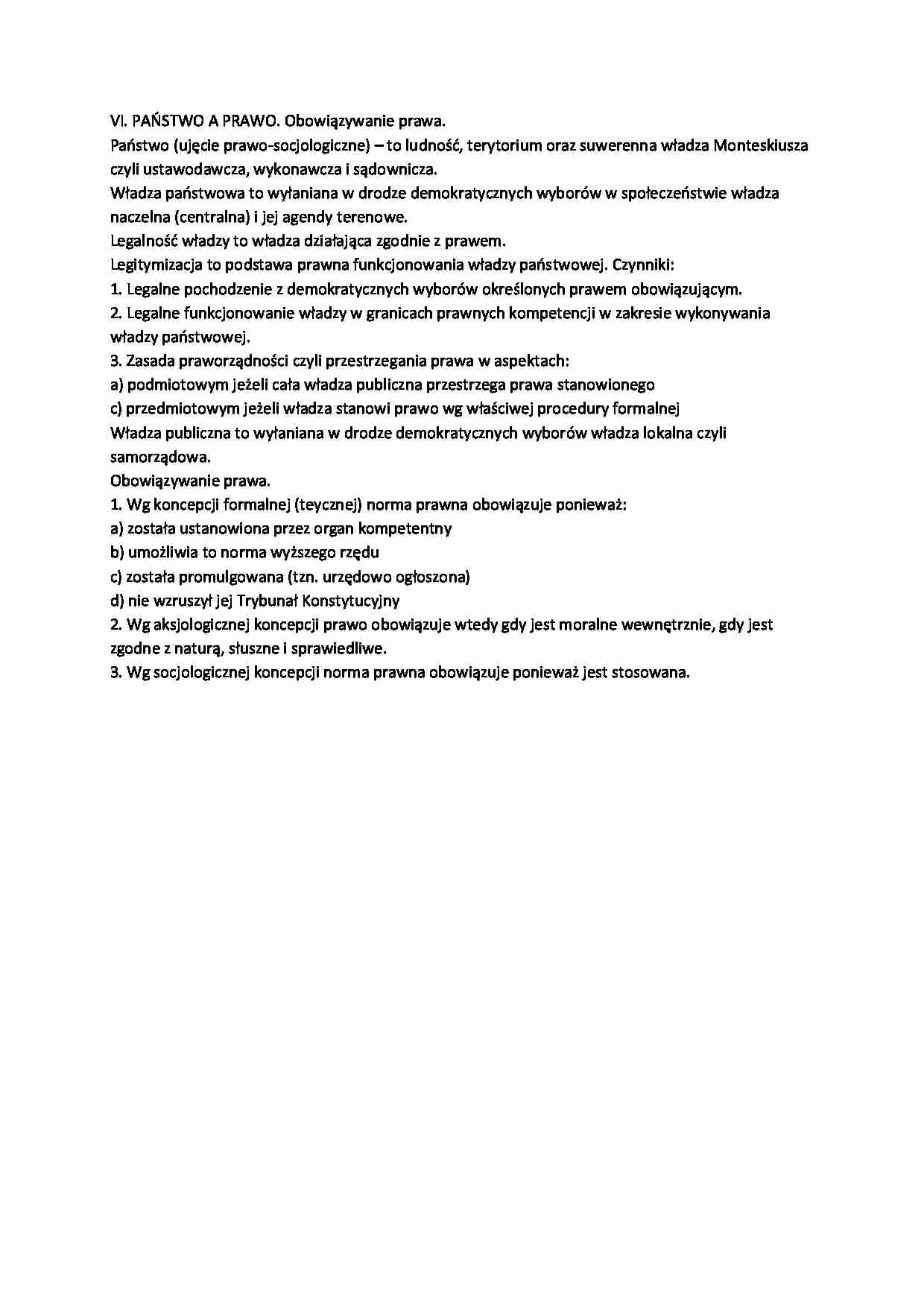 państwo a prawo  - omówienie - strona 1