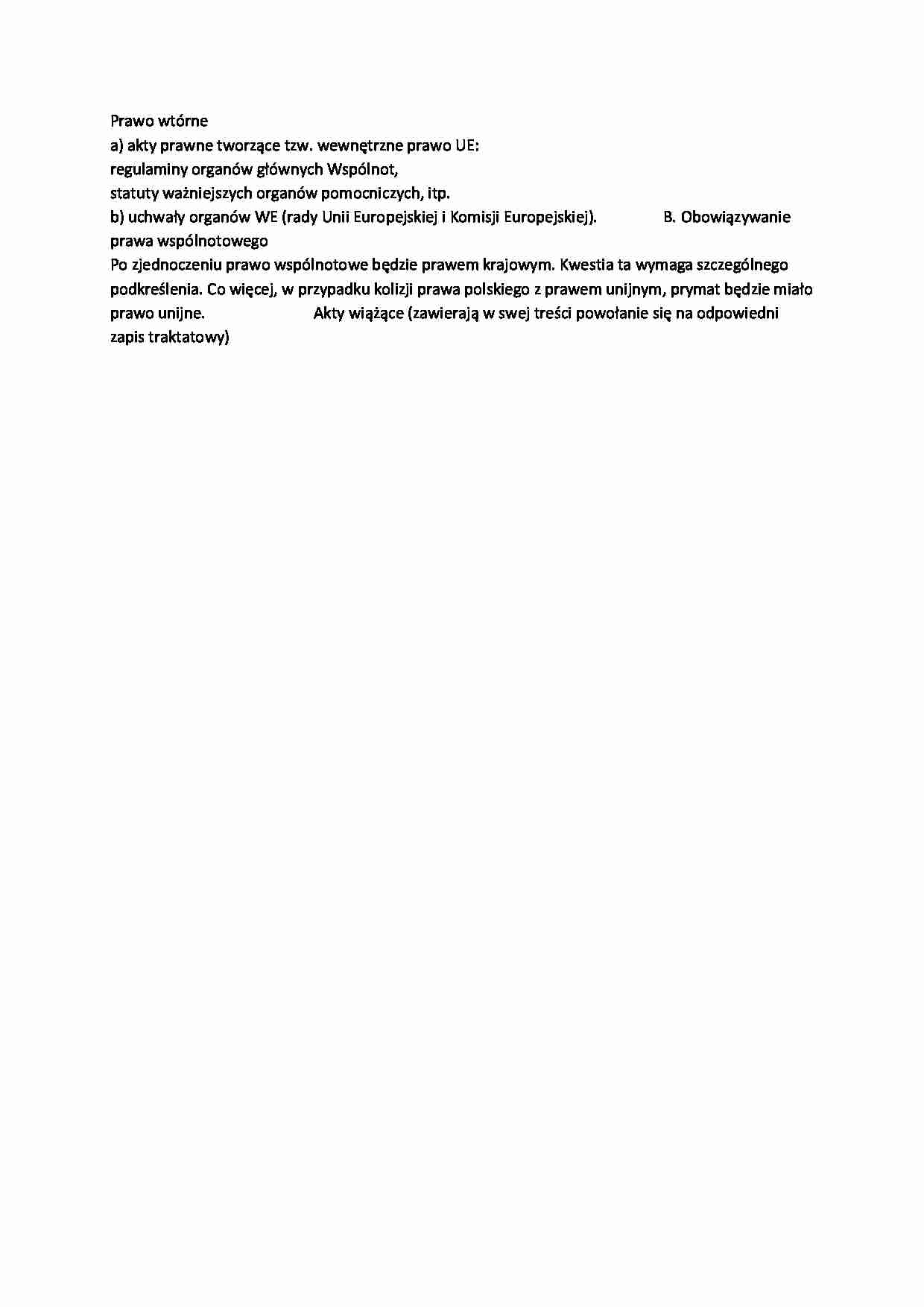 prawo wtórne - omówienie - strona 1