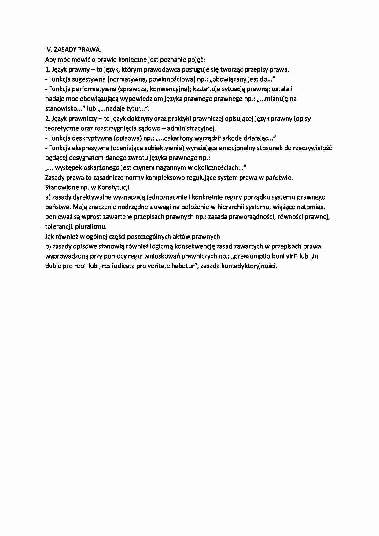 zasady prawne - omówienie - strona 1