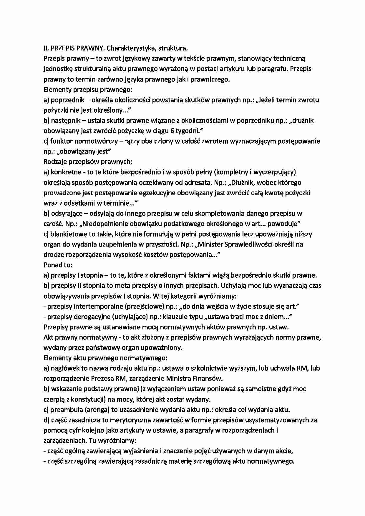 przepis prawny - omówienie - strona 1