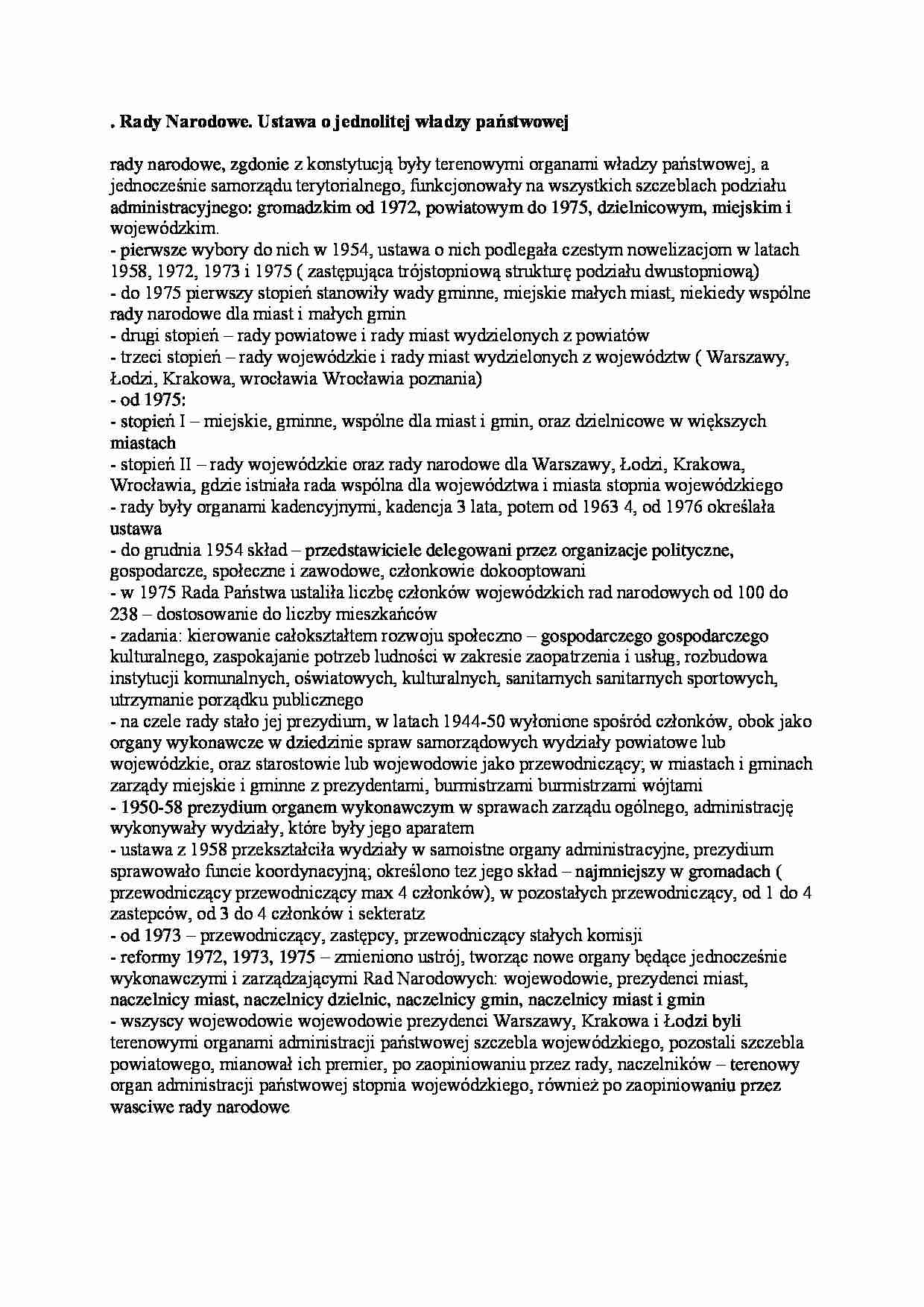 Ustawa o jednolitej władzy państwowej - omówienie - strona 1
