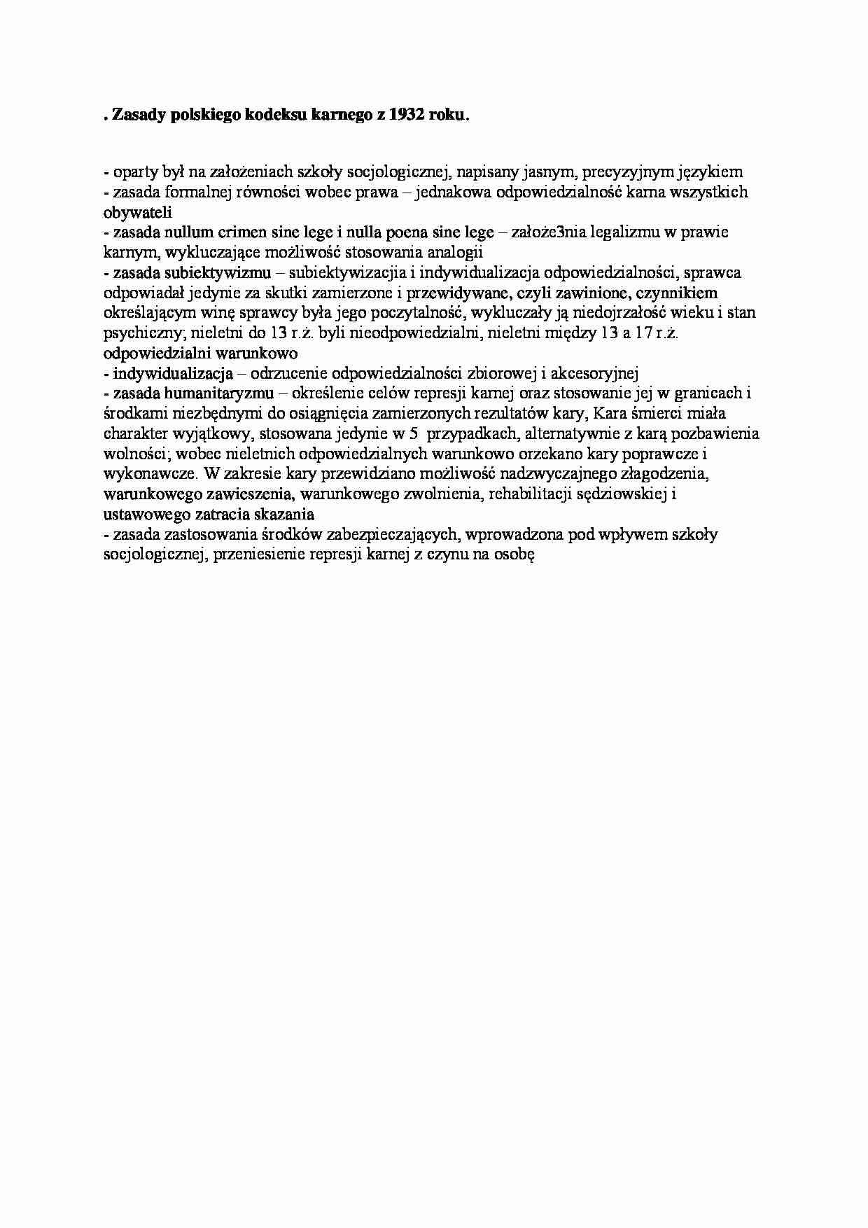 Zasady polskiego kodeksu karnego - strona 1