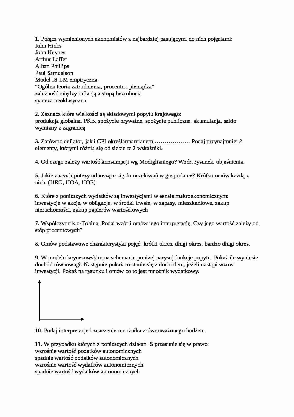 Egzamin z podstaw makroekonomii - strona 1