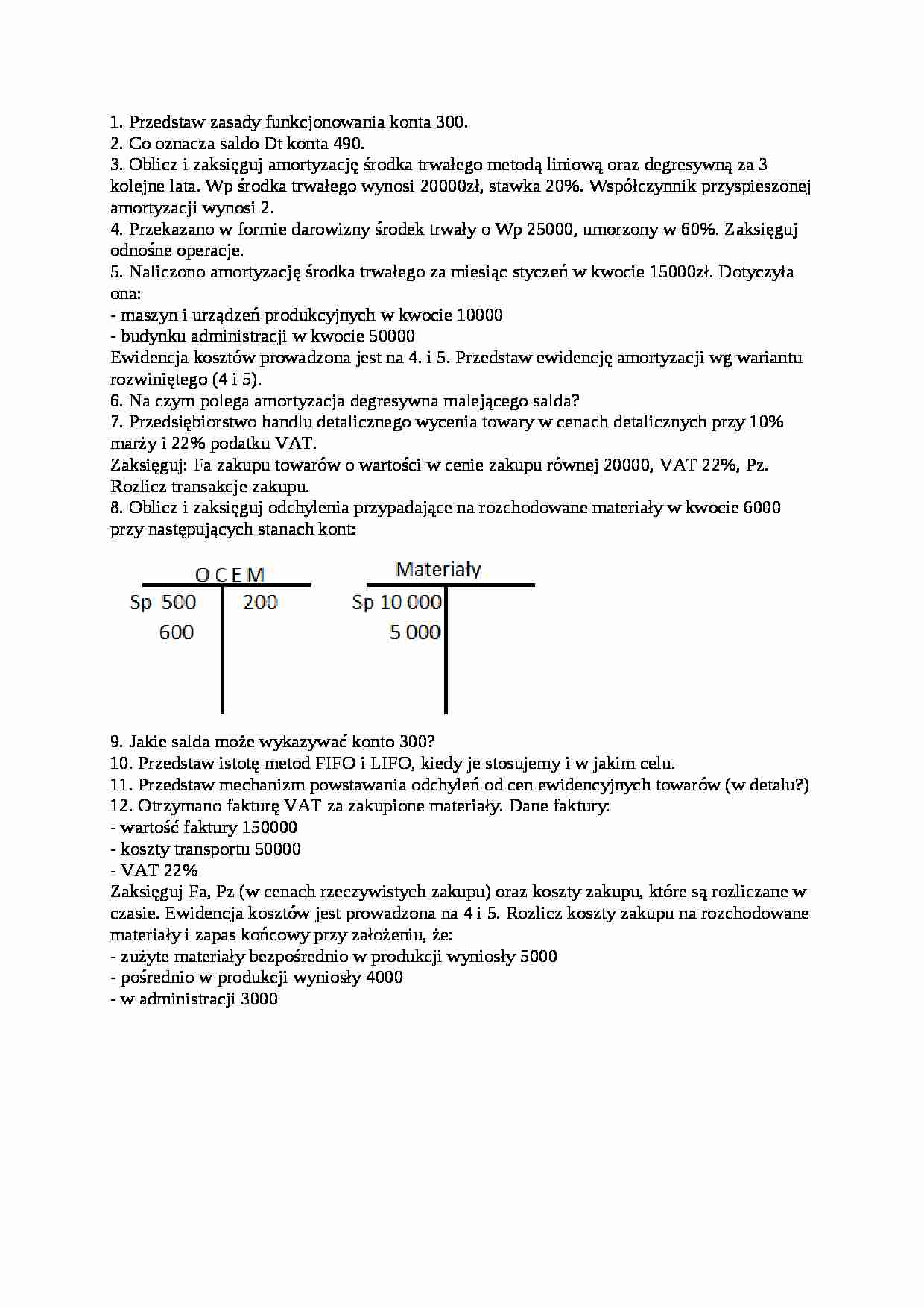 Zadania z egzaminu z wcześniejszych lat - strona 1