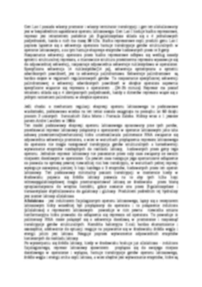  Kontrola ekspresji genu u prokaryota - omówienie - strona 3