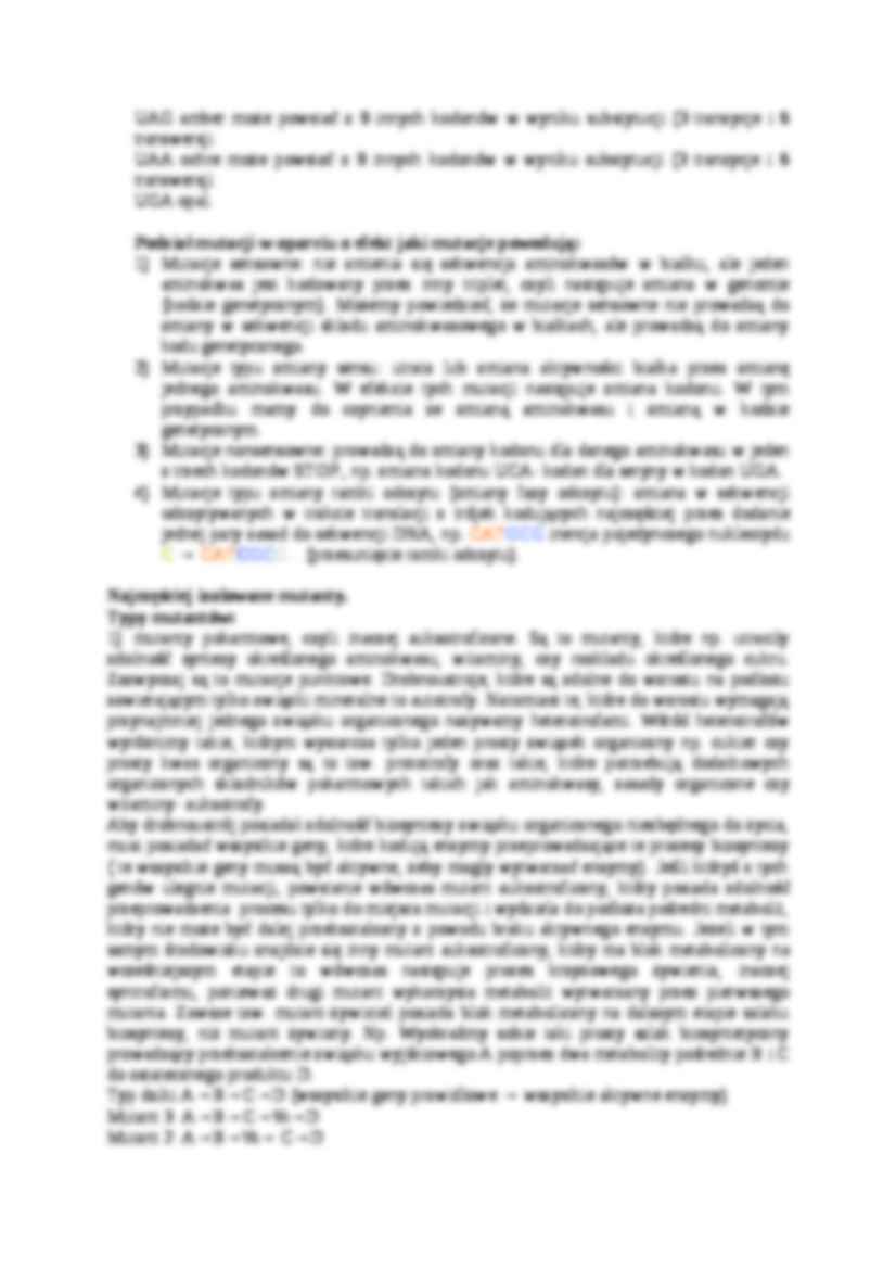  Mutacje i mutageneza - omówienie - strona 2