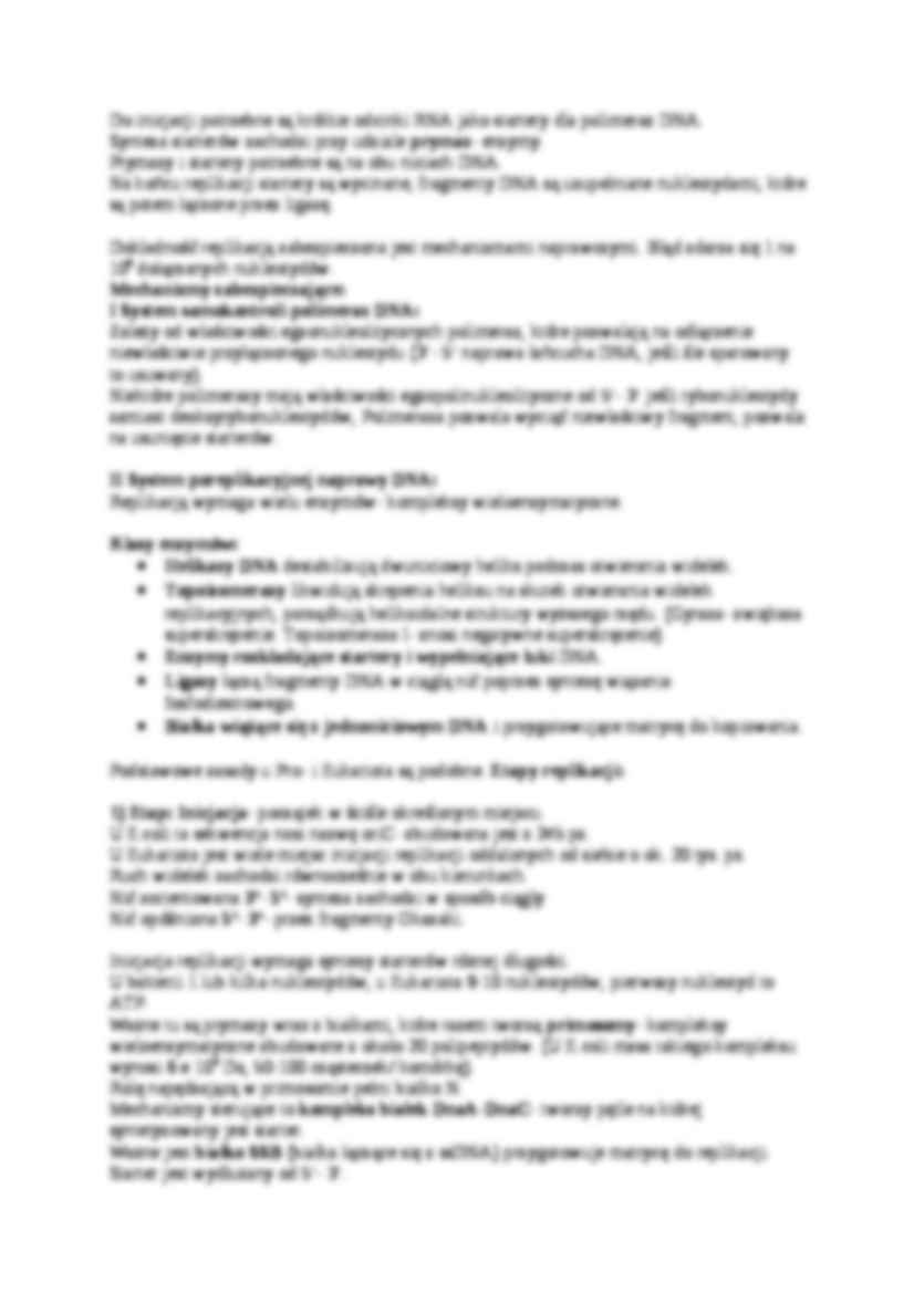 Biologia molekularna, Replikacja - omówienie - strona 2