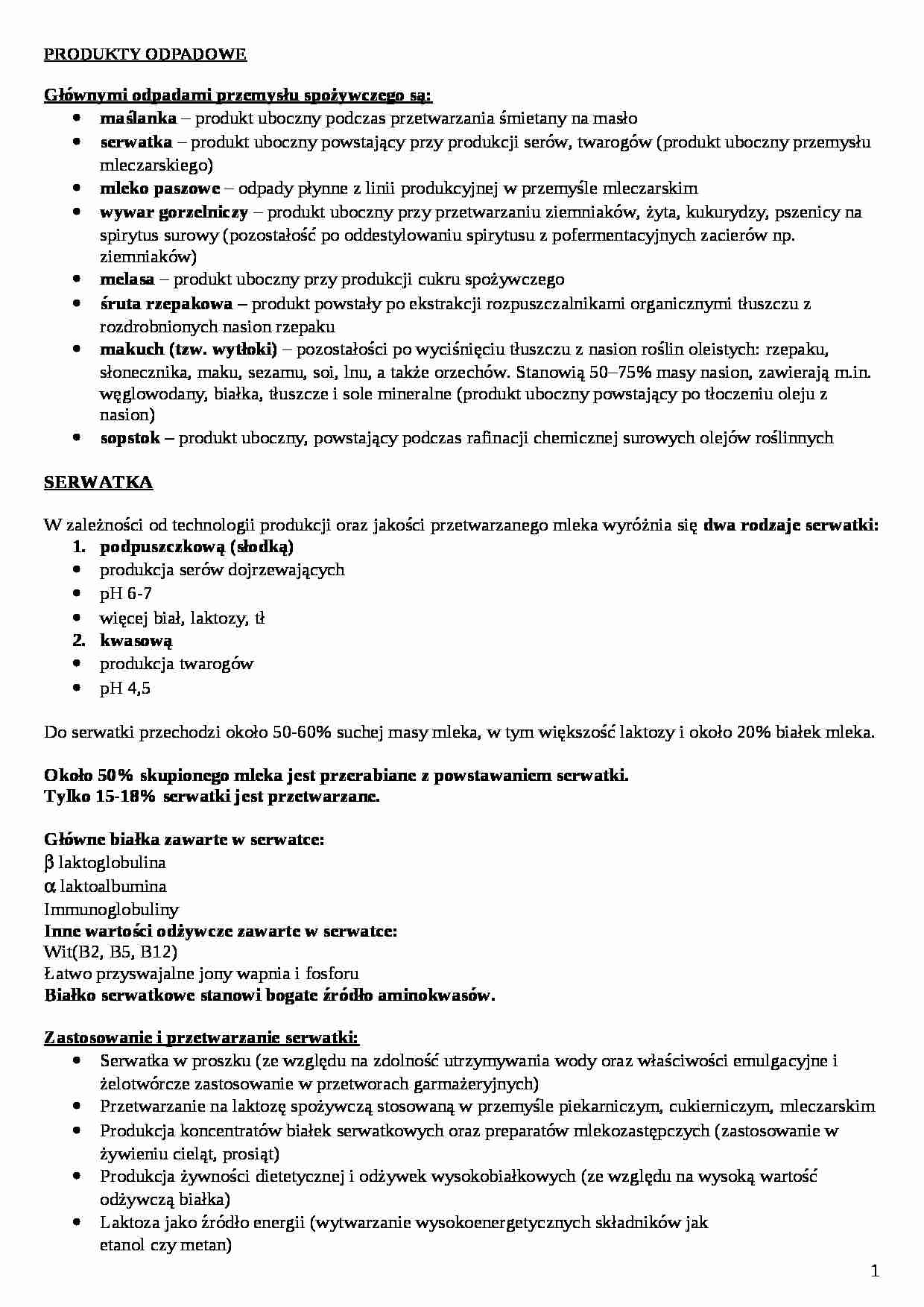  Produkty odpadowe - omówienie - strona 1