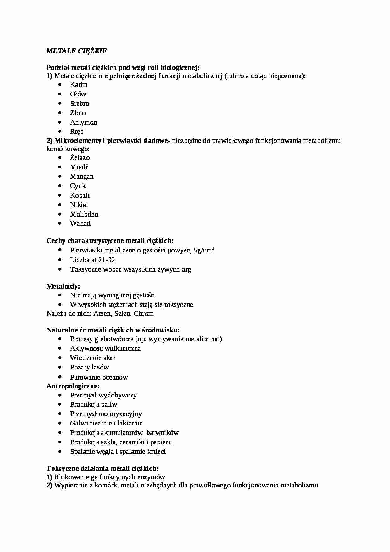  Metale ciężkie - omówienie - strona 1