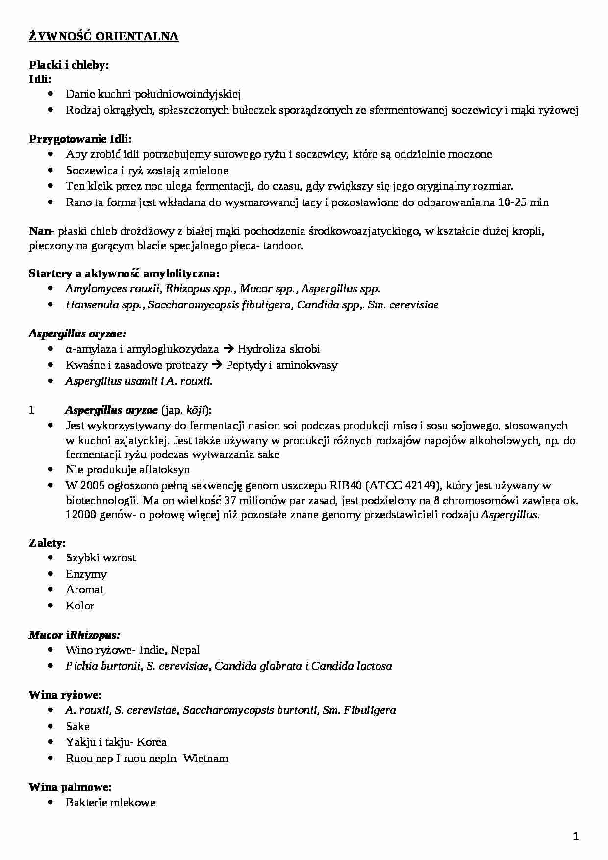 Żywność orientalna - omówienie - strona 1