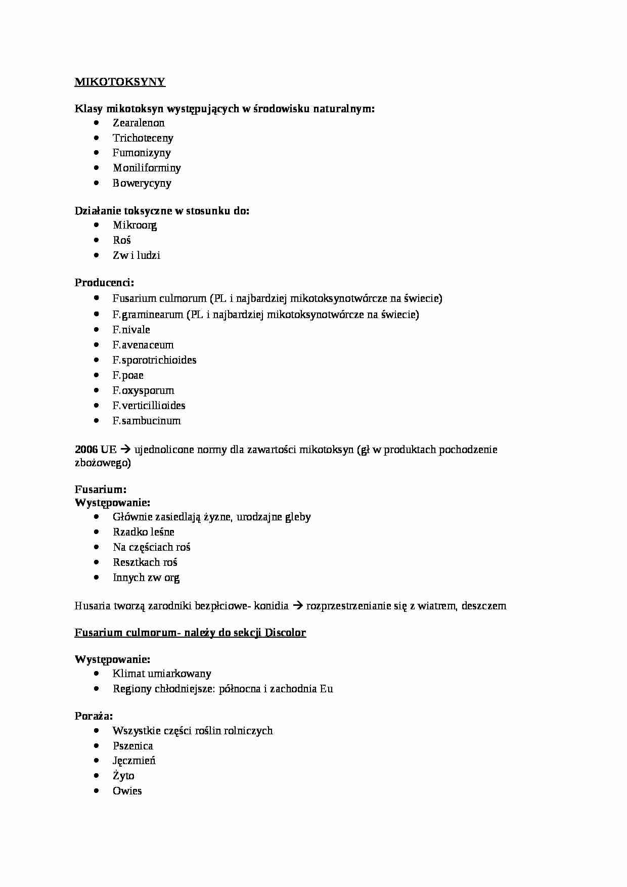  Mikotoksyny - omówienie - strona 1