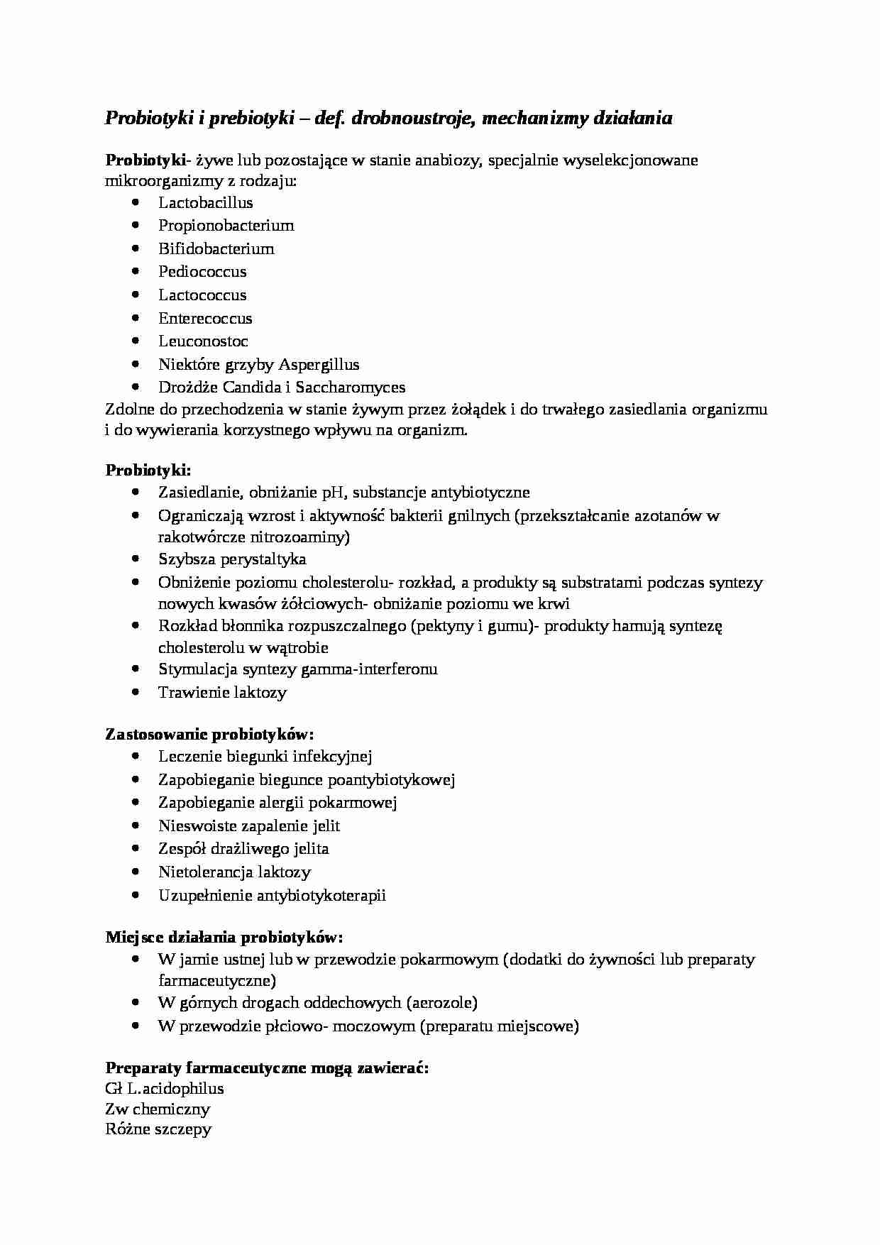  Probiotyki i prebiotyki - omówienie - strona 1