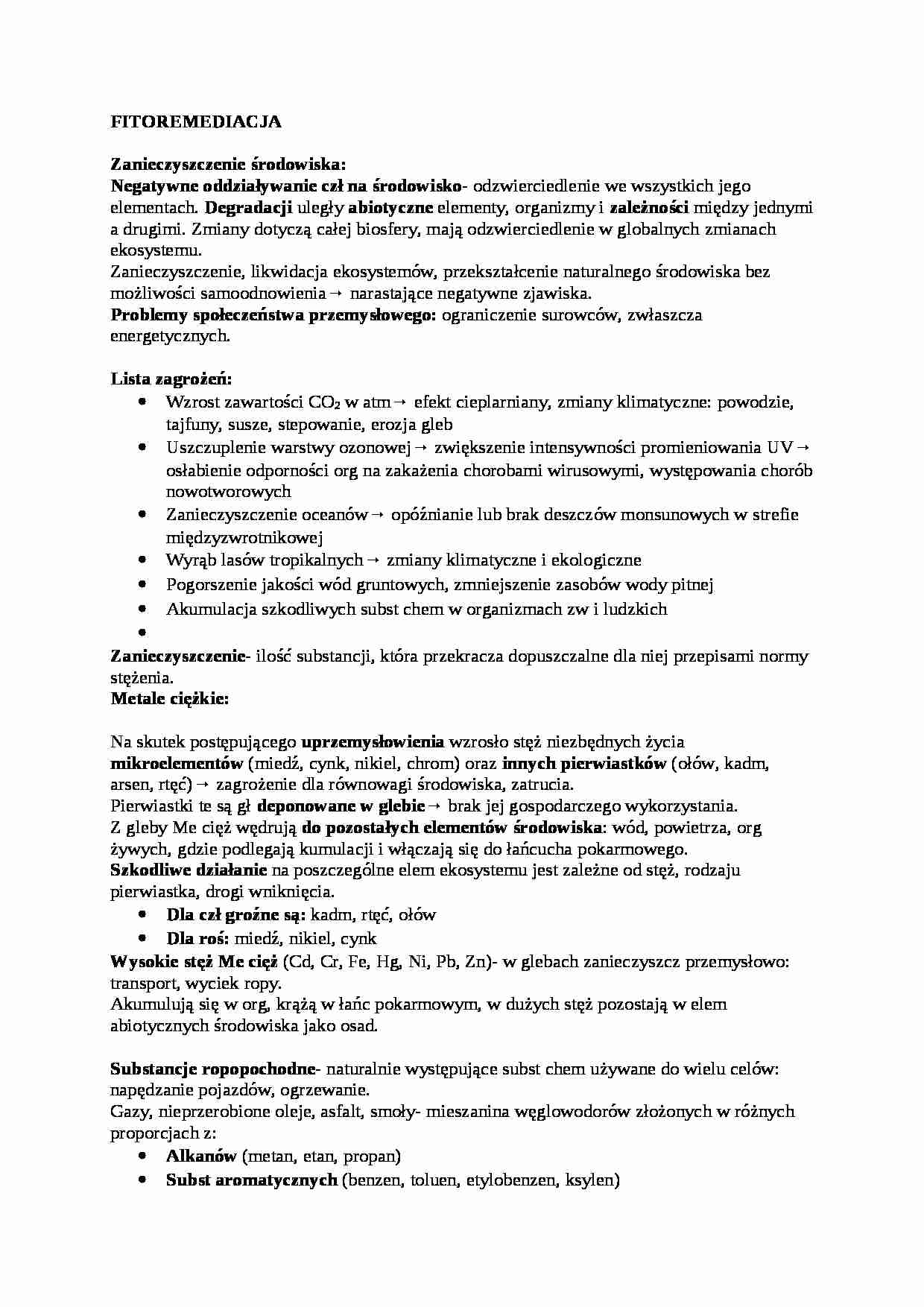  Fitoremediacja - omówienie - strona 1