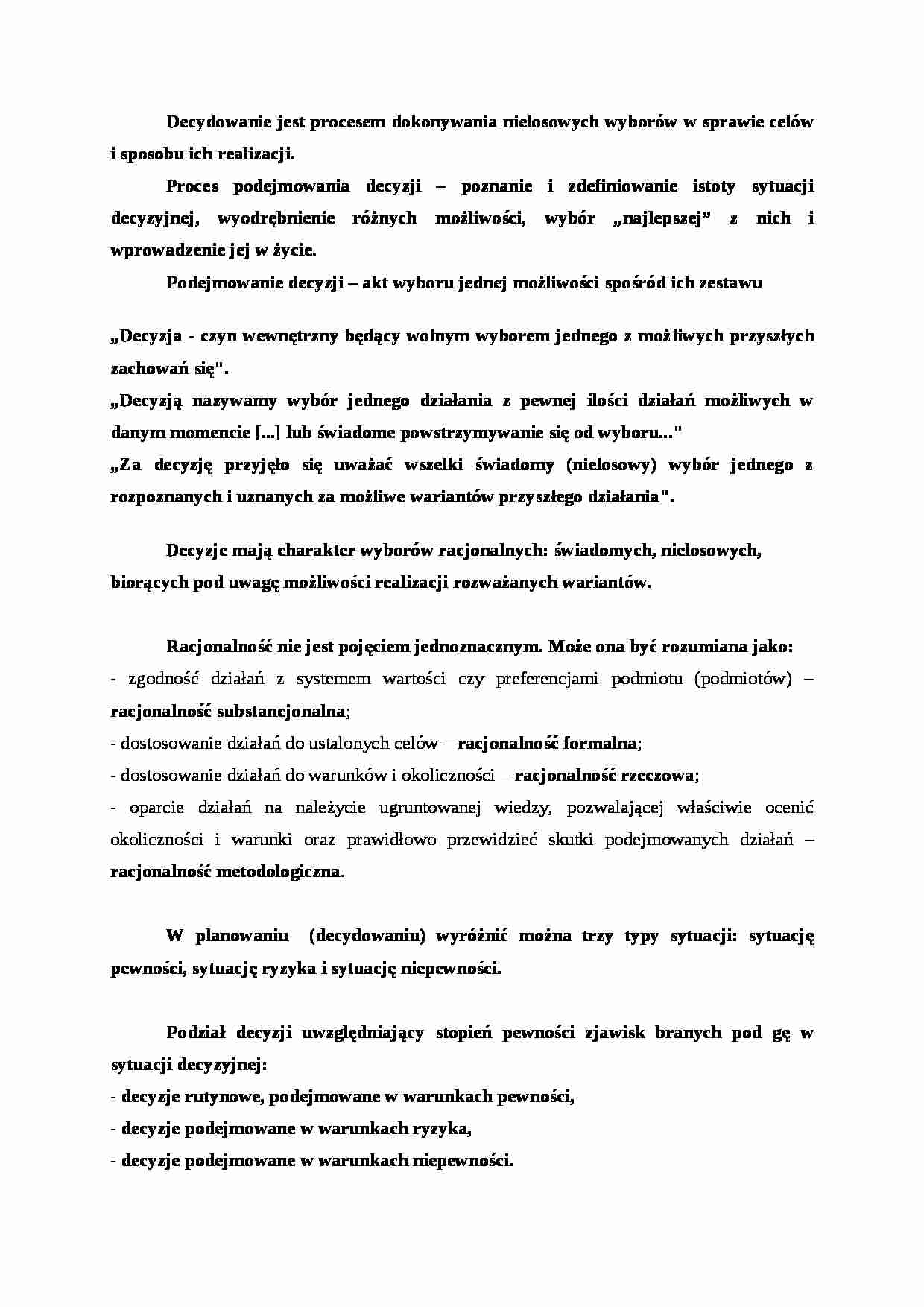 Decyzje - Fazy procesu - omówienie - strona 1