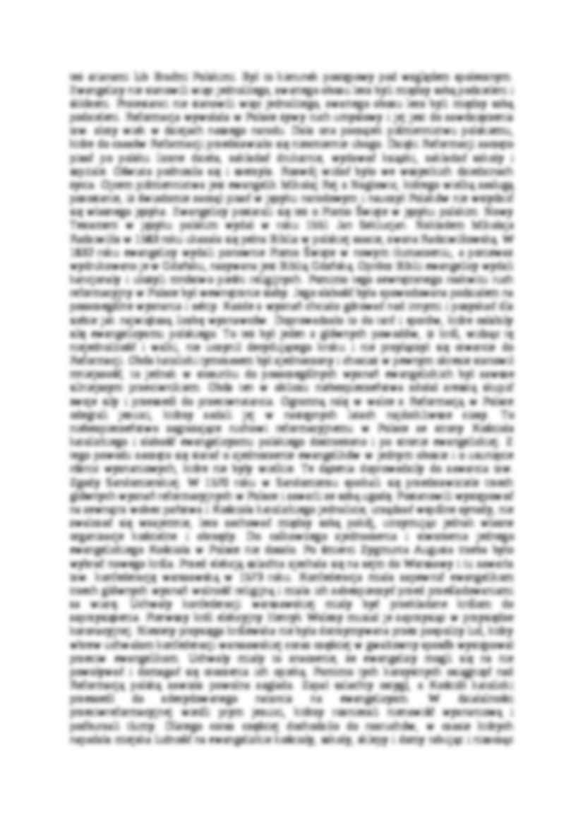 Reformacja I kontrreformacja w Polsce - omówienie - strona 2