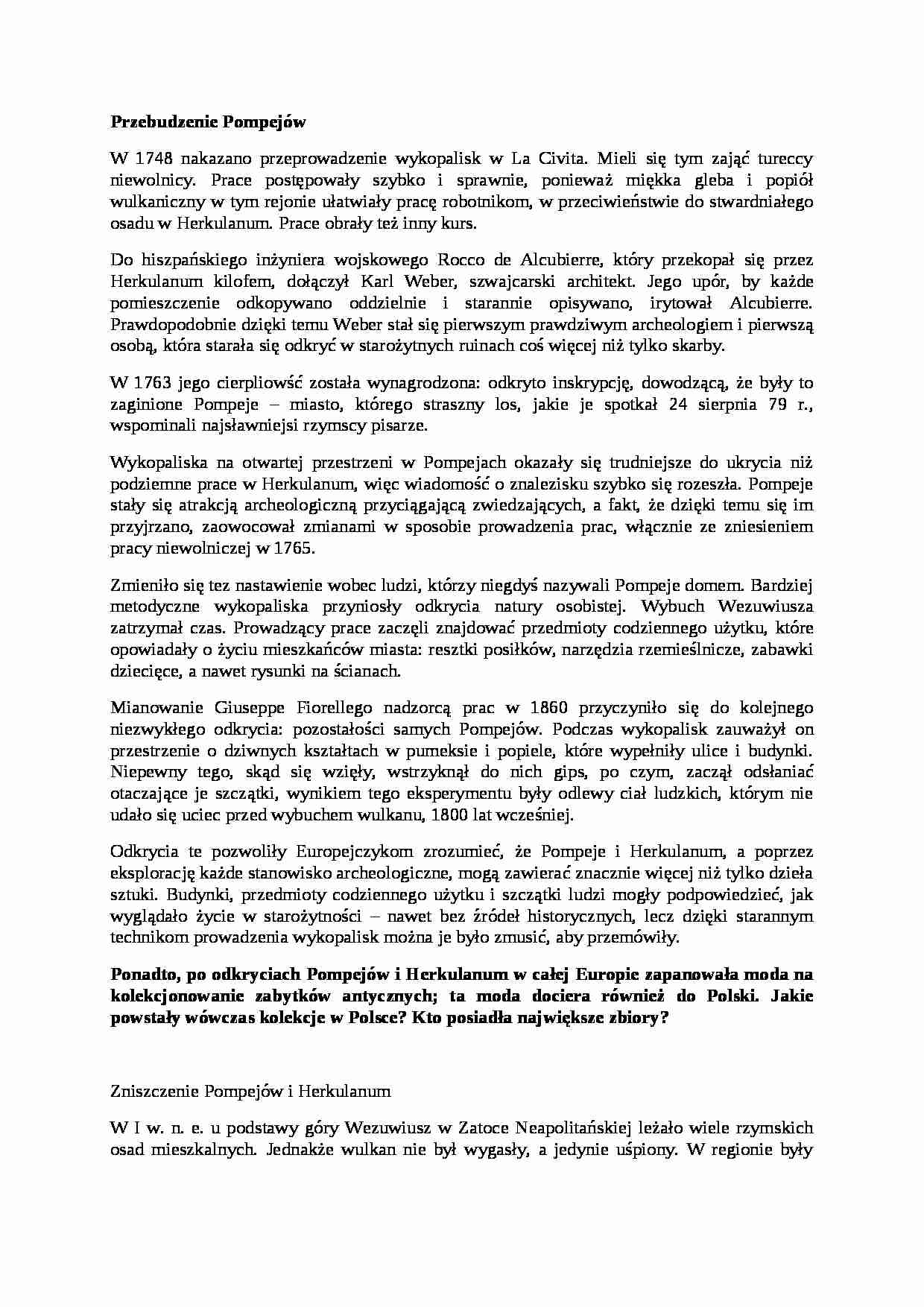 Przebudzenie Pompejów - omówienie - strona 1