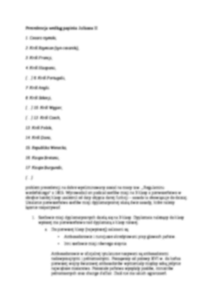 Precedencja szefów misji dyplomatycznych - omówienie - strona 3