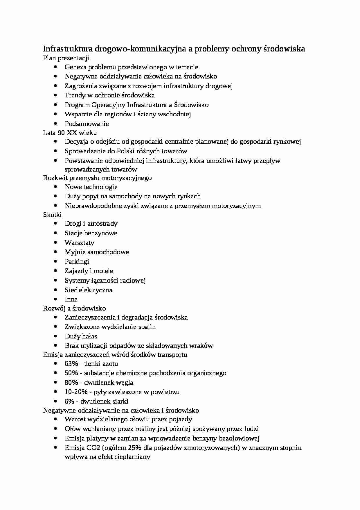 Infrastruktura drogowo-komunikacyjna - omówienie - strona 1