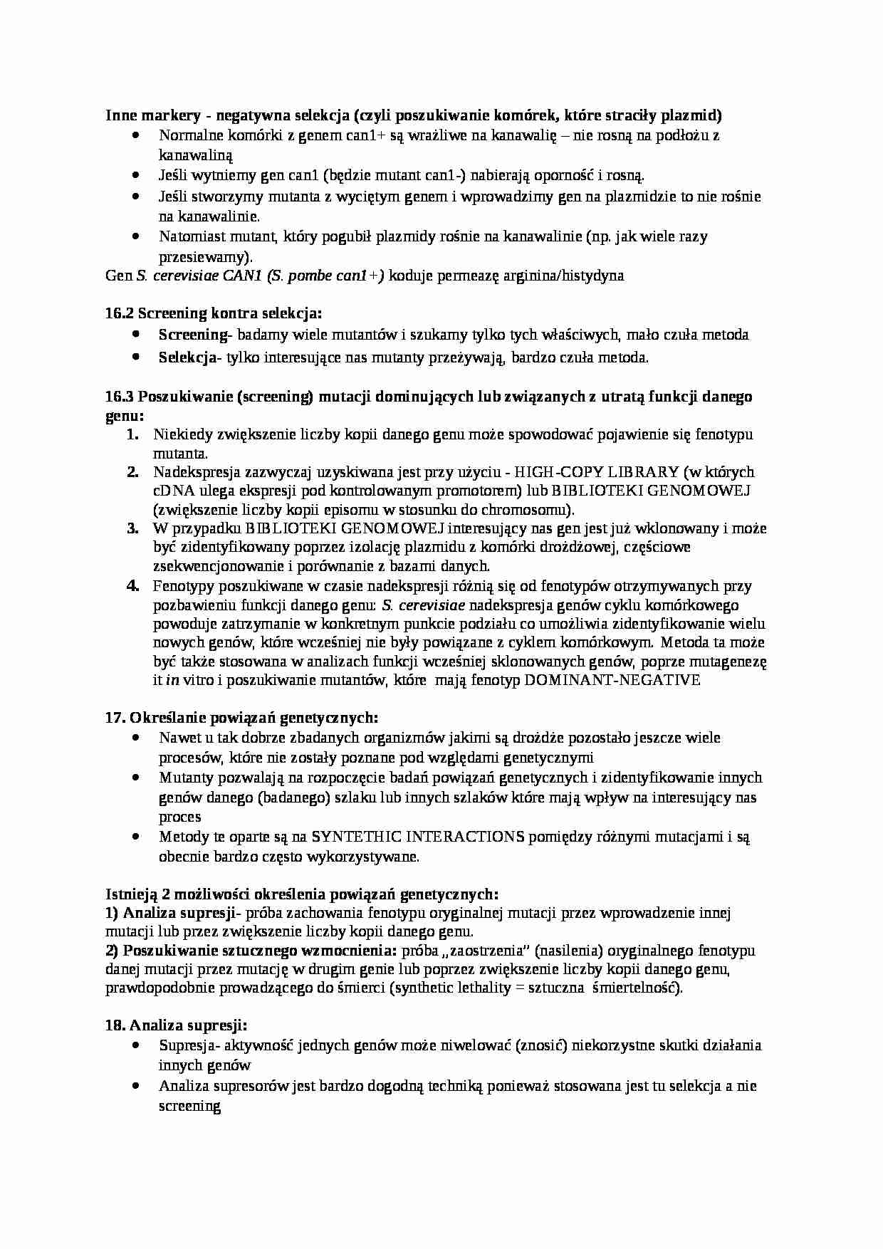 Genetyk grzybów, Inne markery - omówienie - strona 1