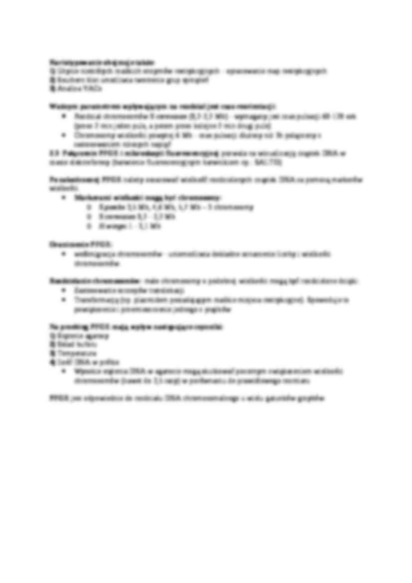  Kariotypowanie elektroforetyczne - omówienie - strona 2