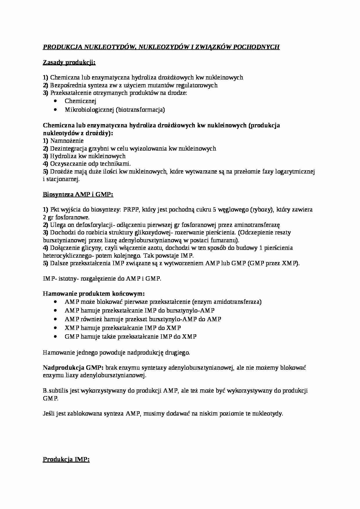 nukleozydów i związków pochodnych - omówienie - strona 1