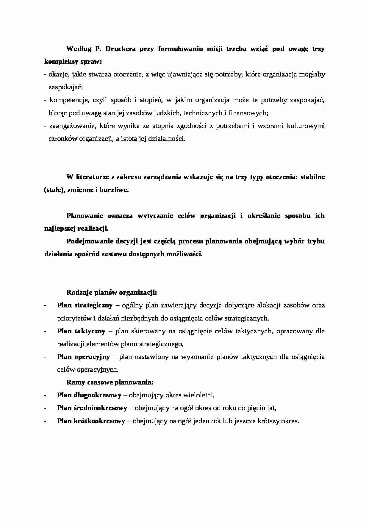 Misje i plany - omówienie - strona 1