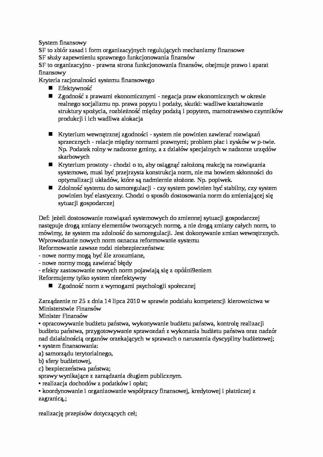  System finansowy - omówienie - strona 1