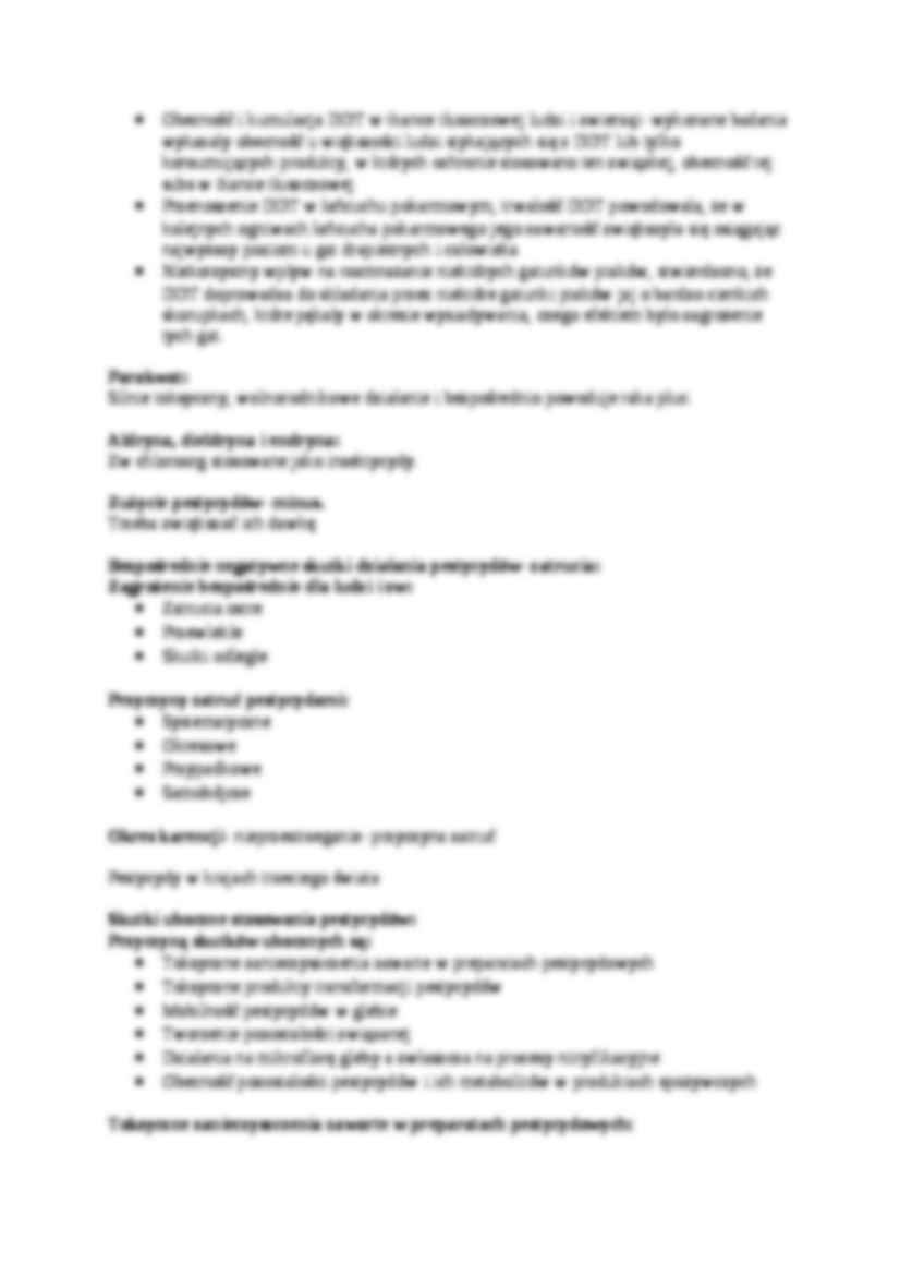  Argumenty za stosowaniem pestycydów i przeciw - omówienie - strona 2