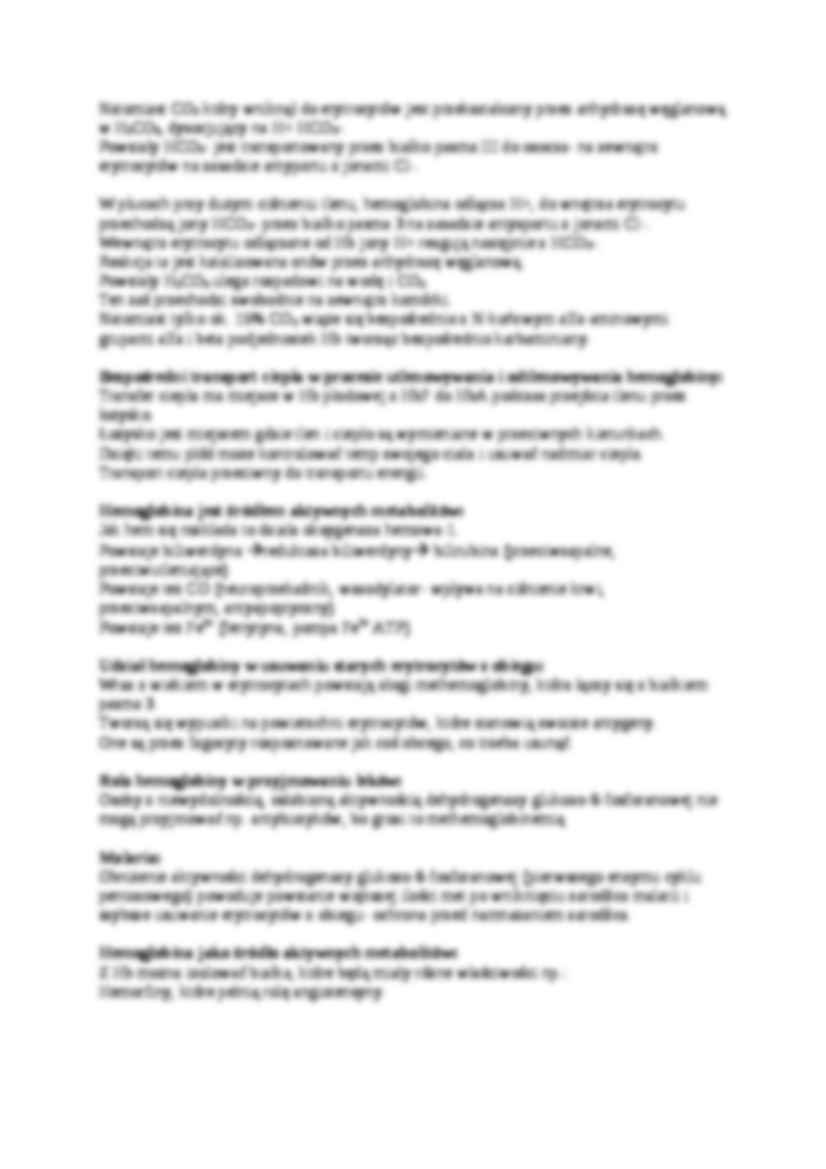 Hemoglobina i jej funkcje - omówienie - strona 2