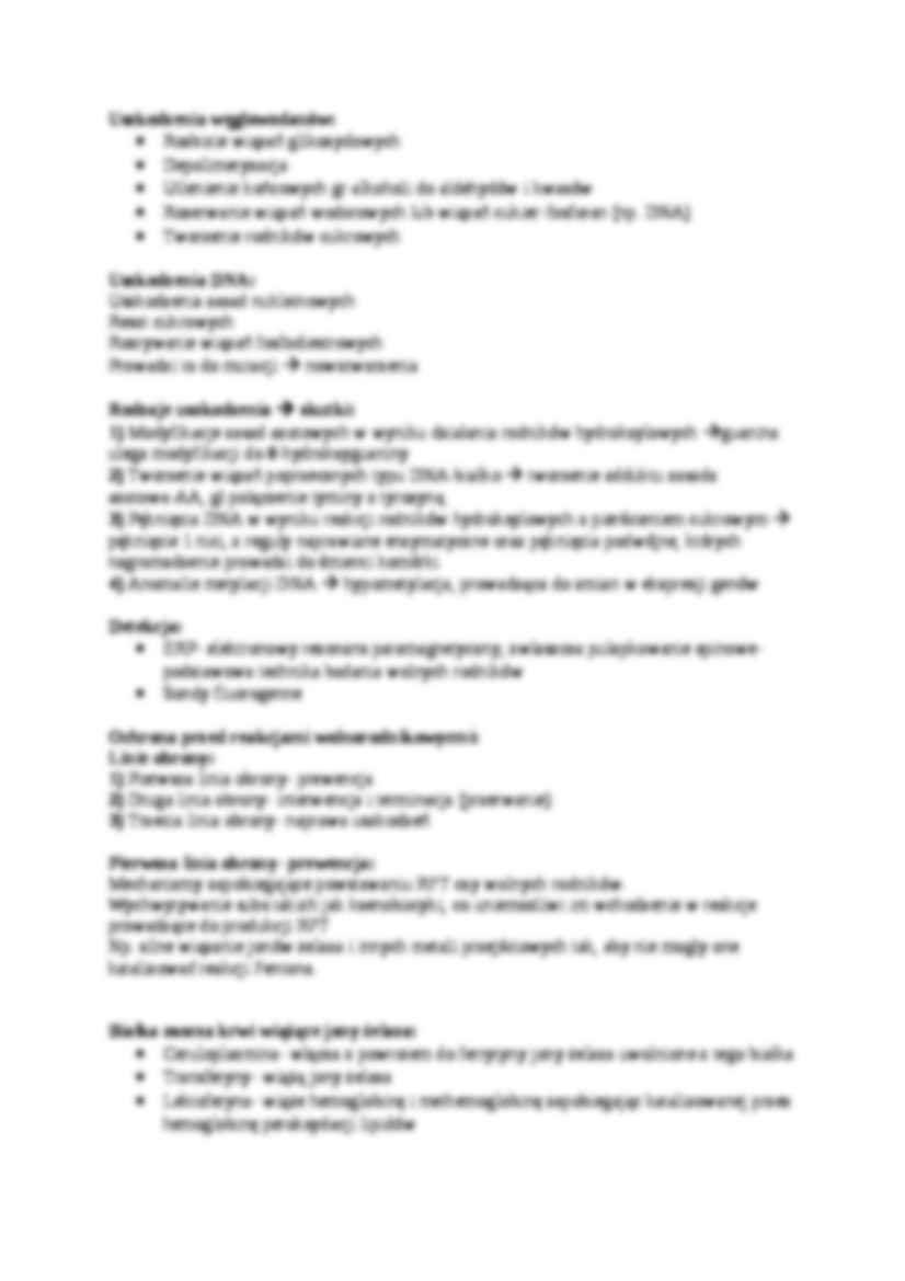 Konsekwencje działania wolnych rodników - omówienie - strona 2