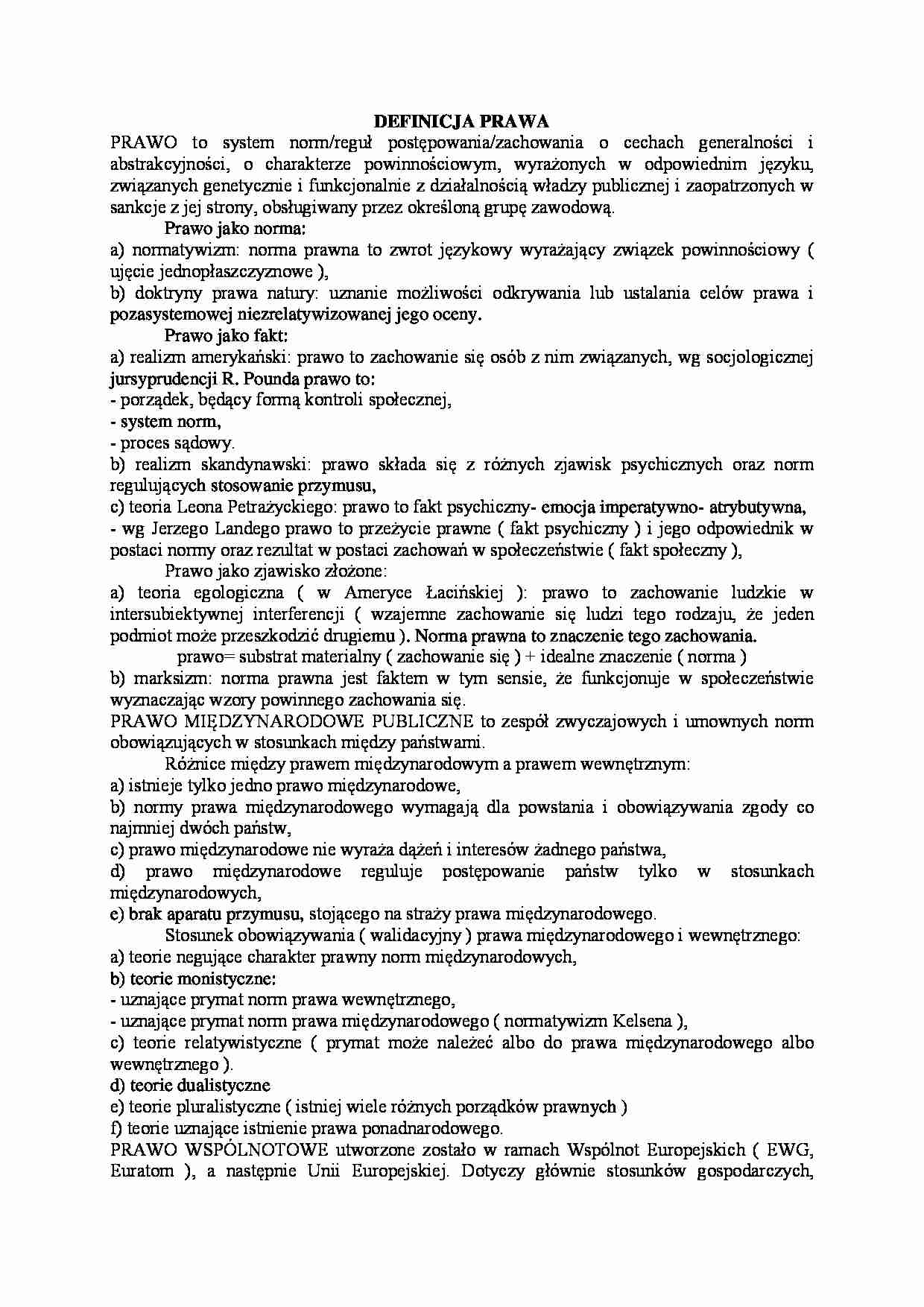 Definicja prawa - omówienie - strona 1