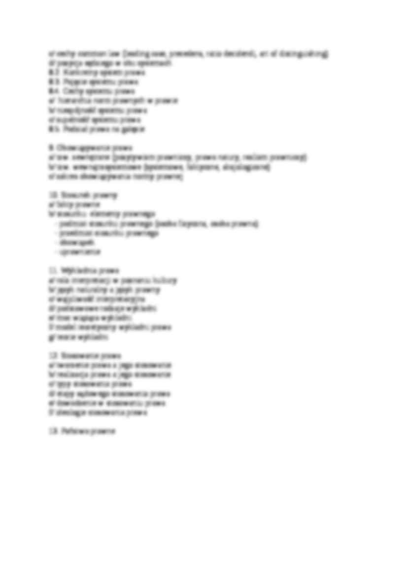 Wstęp do prawoznawstwa - zagadnienia - strona 2