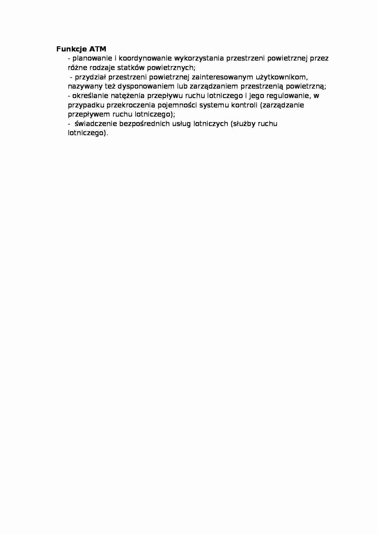 Funkcje ATM - strona 1