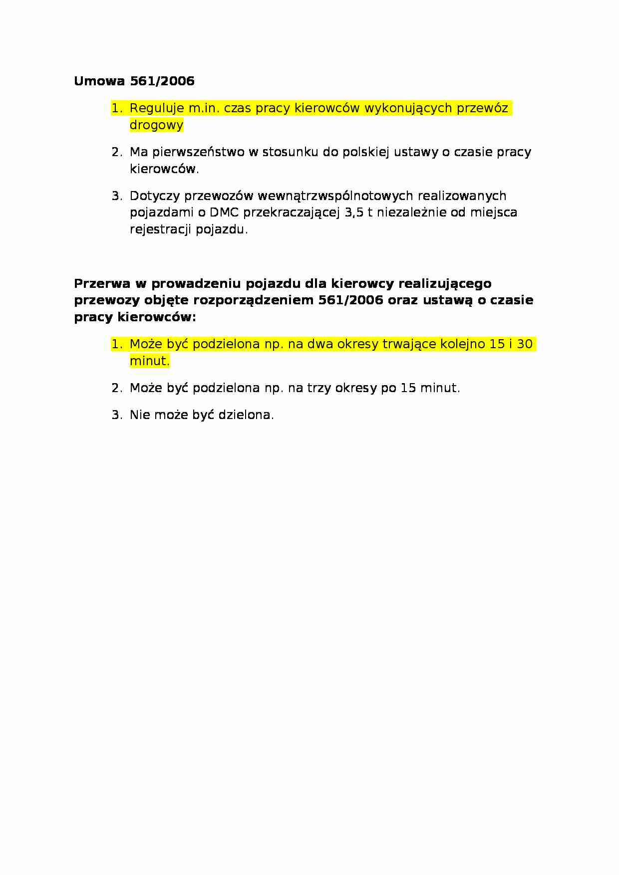 Technologia i organizacja przewozów samochodowych - test 13 - strona 1