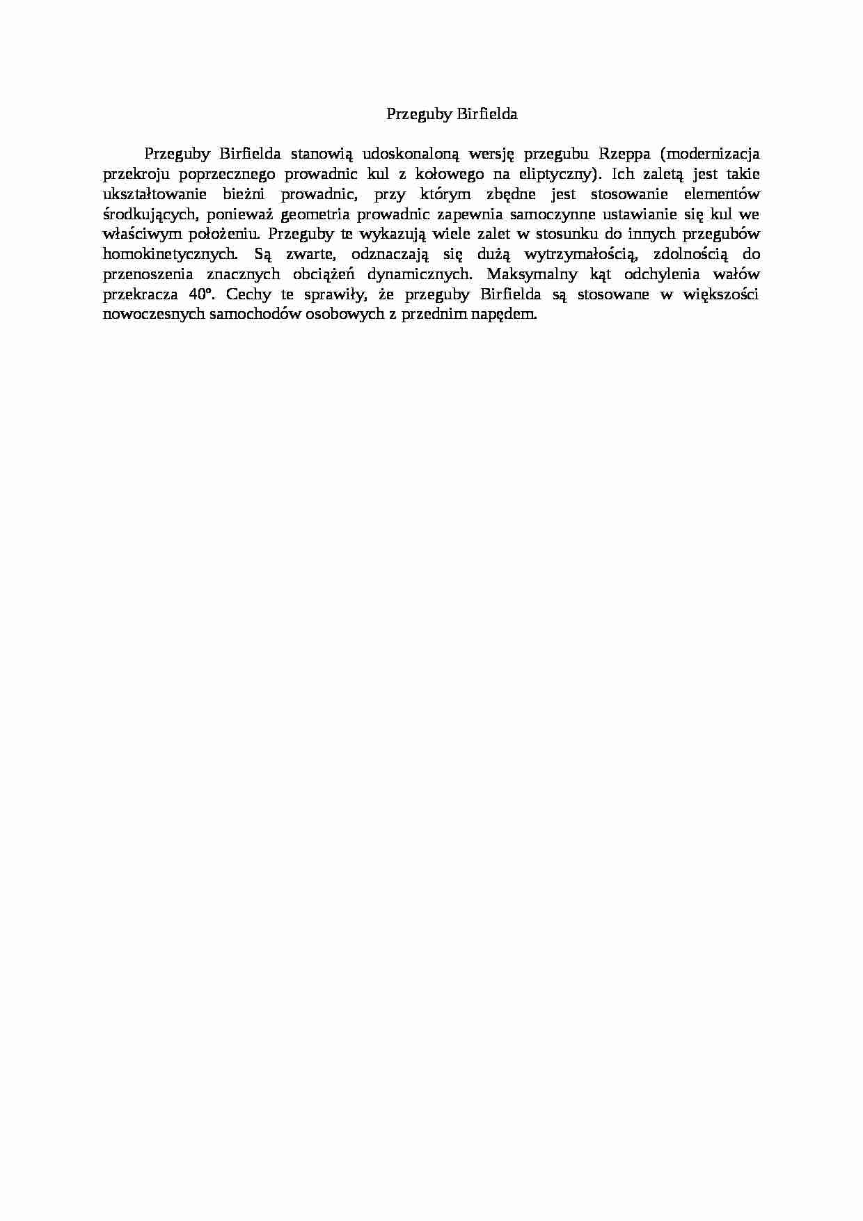 Przeguby Birfielda - strona 1