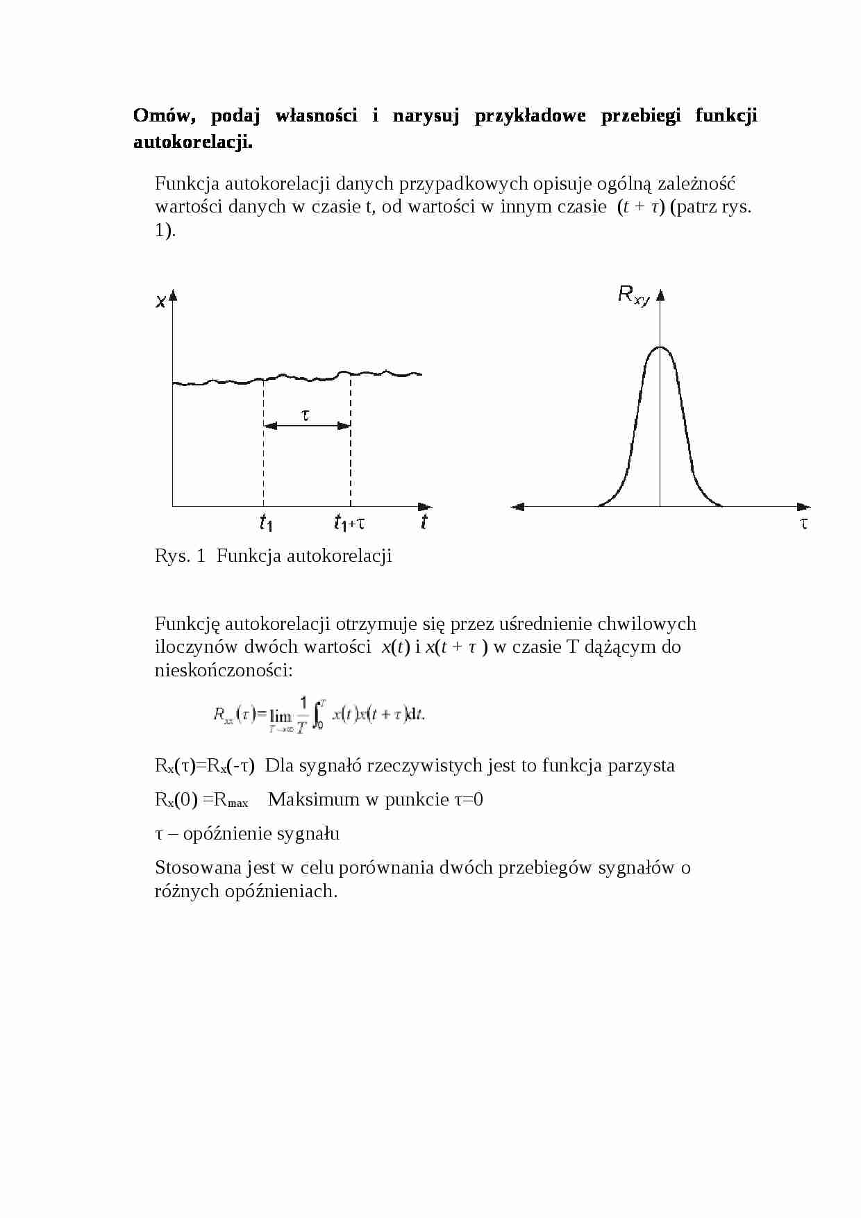 Przebiegi funkcji autokorelacji - strona 1