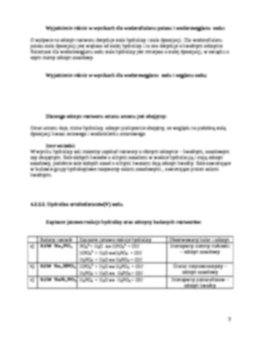 Hydroliza soli. Roztwory buforowe-opracowanie - strona 2