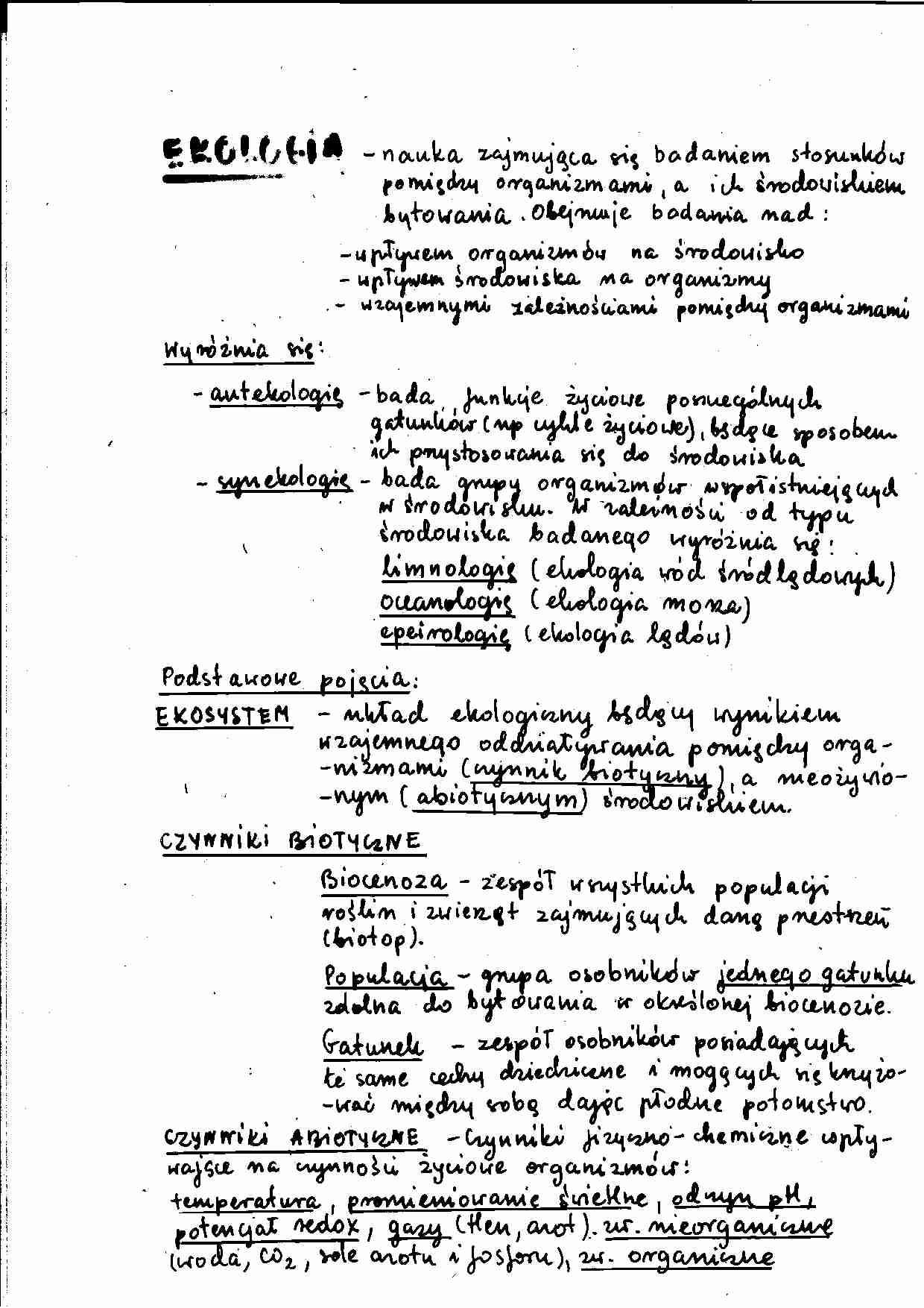  Ekologia-opracowanie - strona 1