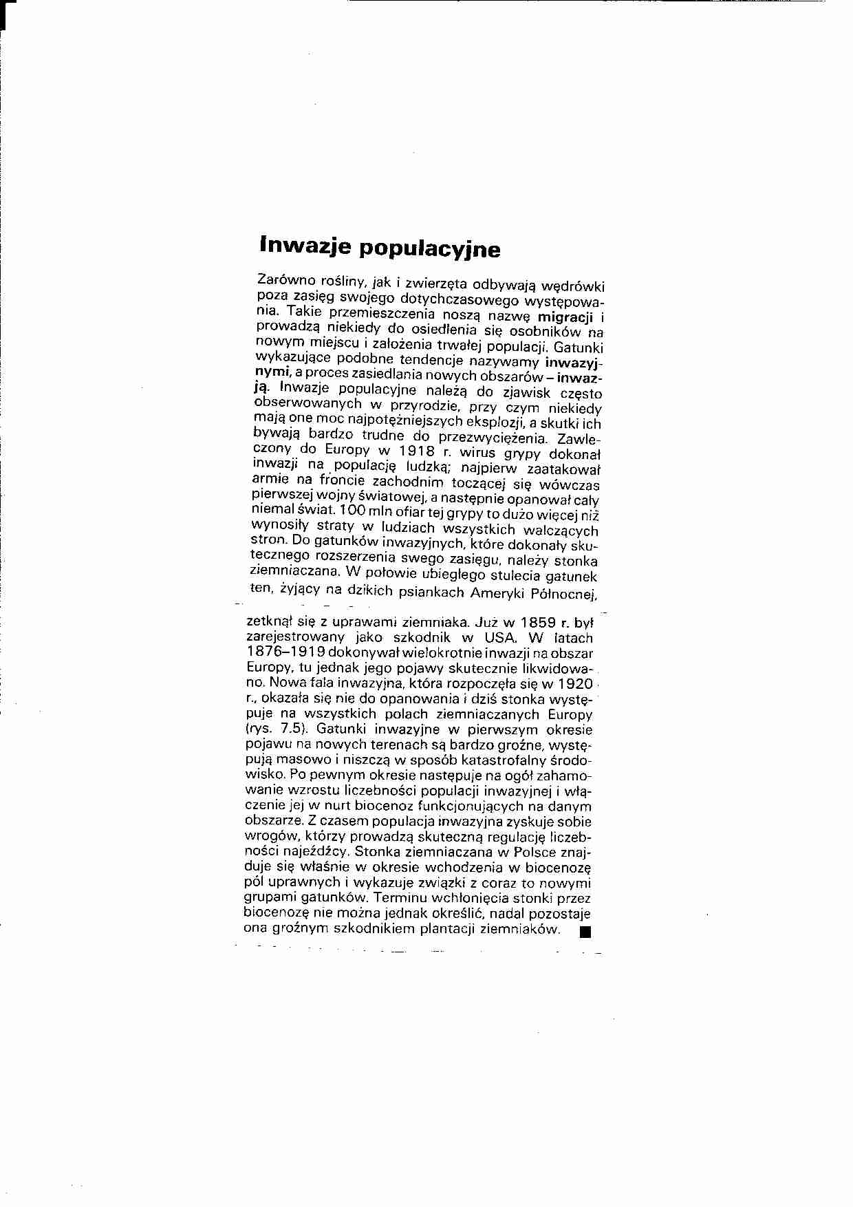 Inwazje populacyjne-opracowanie - strona 1