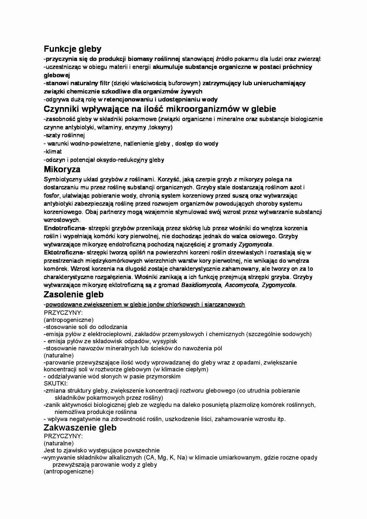 Funkcje gleby-opracowanie - strona 1