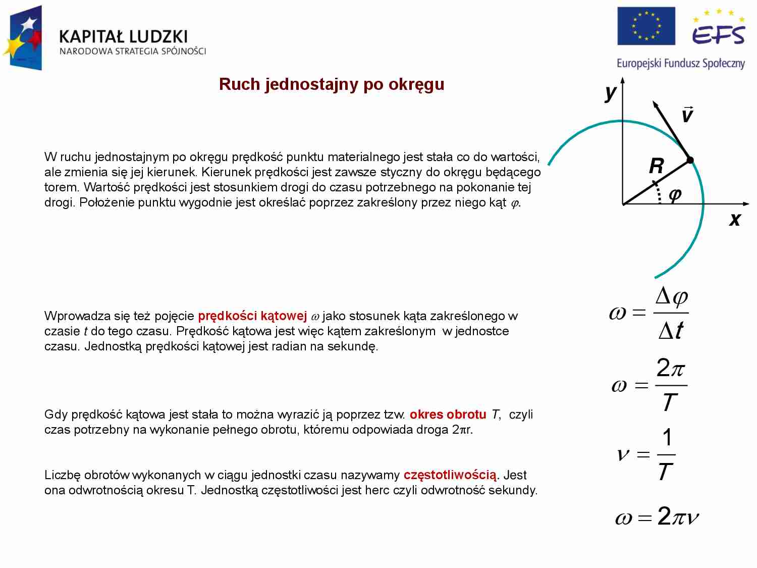 Ruch jednostajny po okręgu-opracowanie - strona 1
