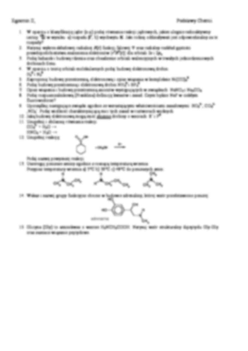 Chemia ogólna i nieorganiczna-egzamin 1 - strona 2