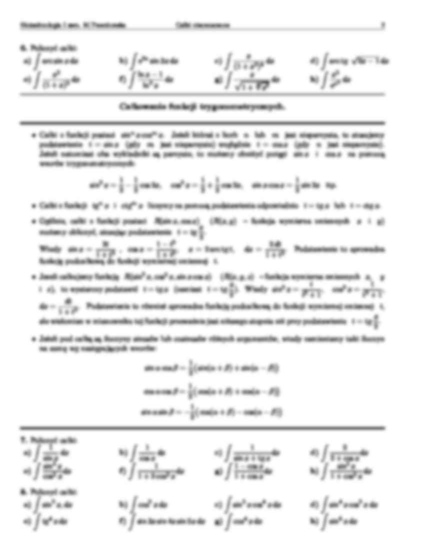 Całkowanie przez części i przez podstawienie-opracowanie - strona 2