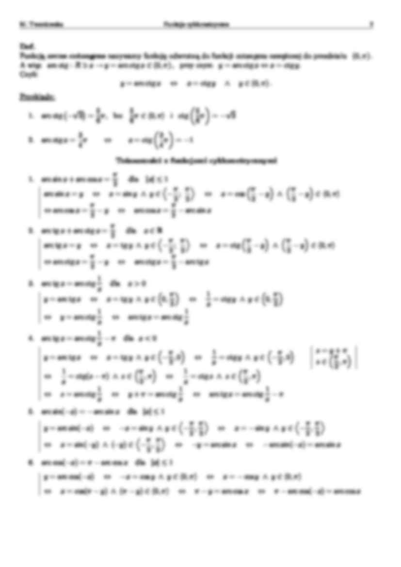 Funkcje cyklometryczne-opracowanie - strona 2