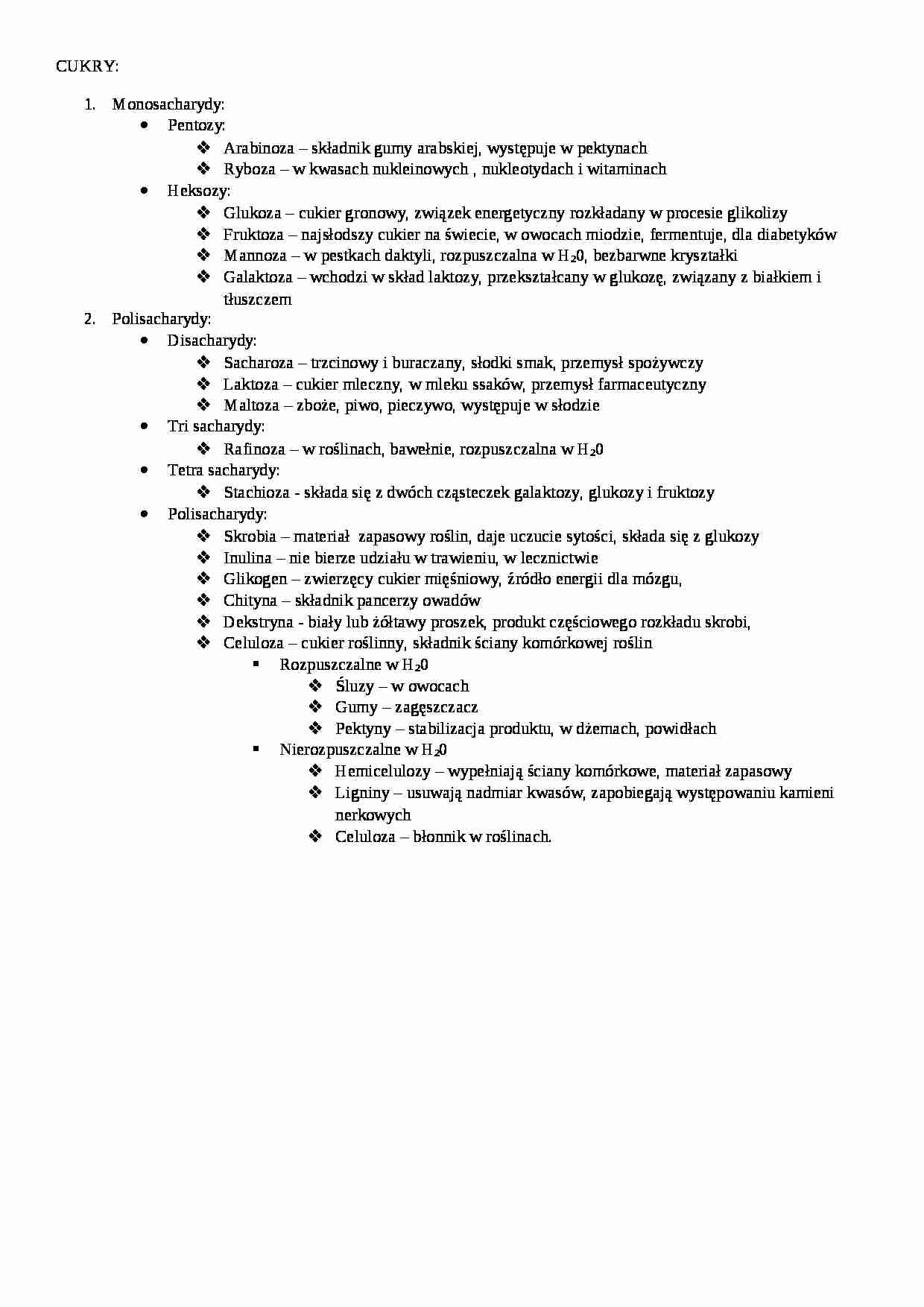 cukry żywność - strona 1