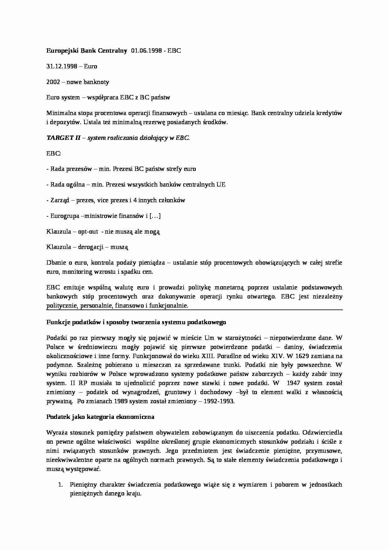 Wykład - Europejski Bank Centralny - strona 1