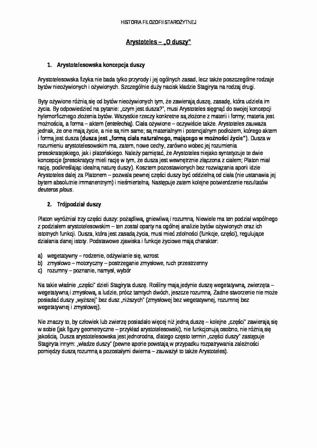 Wykład - O duszy - strona 1